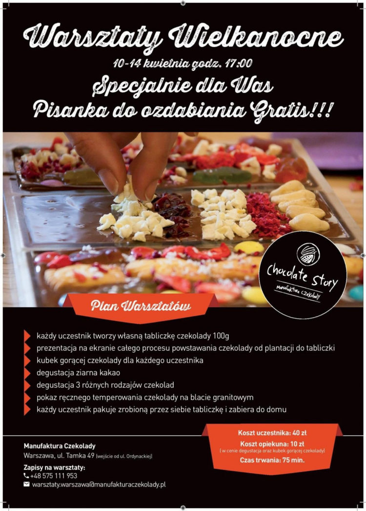 Warszataty Wielkanocne w Manufakturze Czekolady!