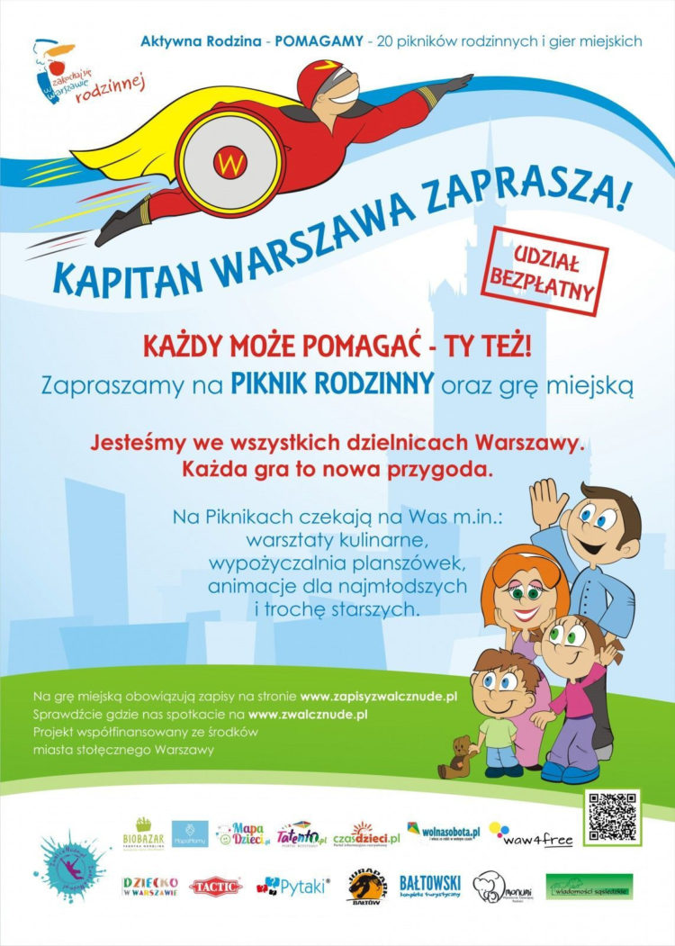Startuje V edycja projektu Aktywna Rodzina, tym razem wspólnie POMAGAMY! Kapitan Warszawa szuka właśnie Ciebie!