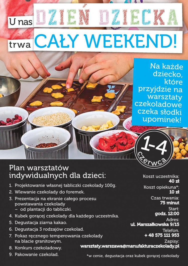 Dzień Dziecka w Manufakturze Czekolady