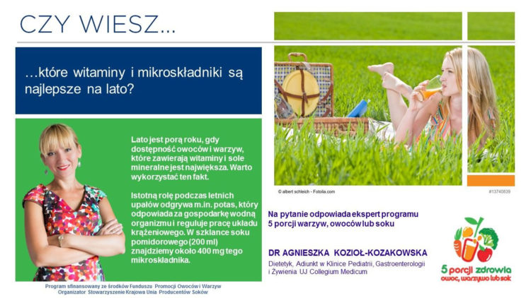 Które witaminy i mikroskładniki są najlepsze na lato?
