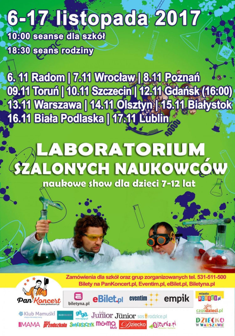 NAUKOWE SHOW DLA DZIECI – LABORATORIUM SZALONYCH NAUKOWCÓW