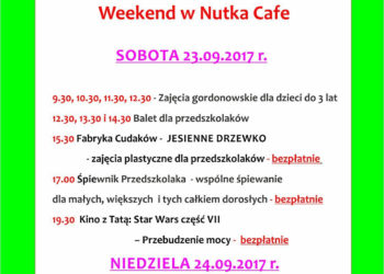 WEEKENDOWE ZAJĘCIA W NUTKA CAFE