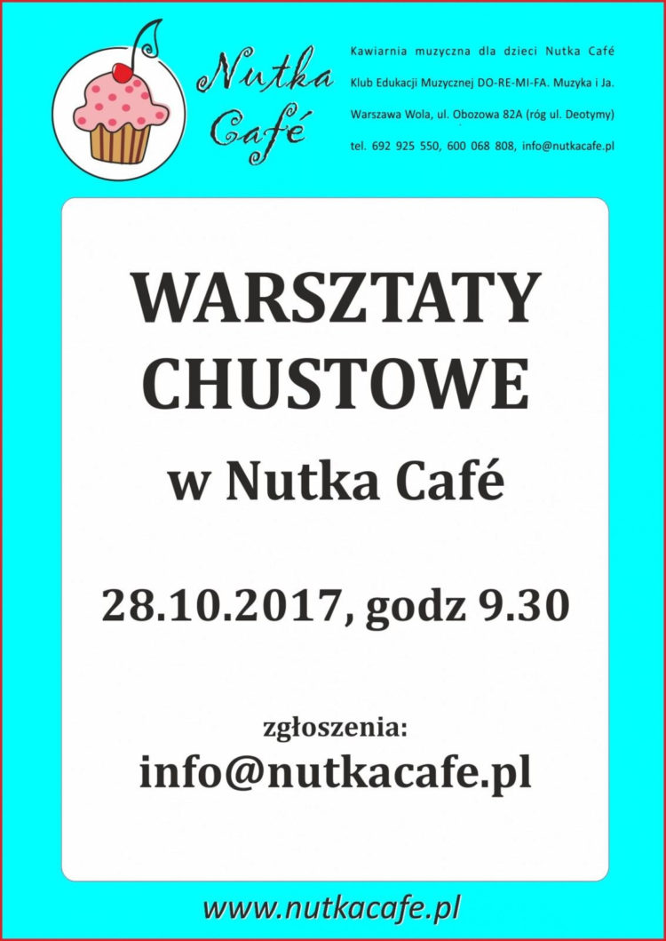 Warsztaty chustowe  w Nutka Cafe