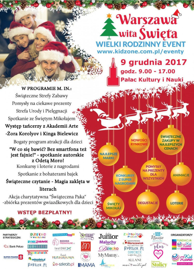 Już w najbliższą sobotę wielki rodzinny event „Warszawa wita Święta” – WSTĘP BEZPŁATNY!