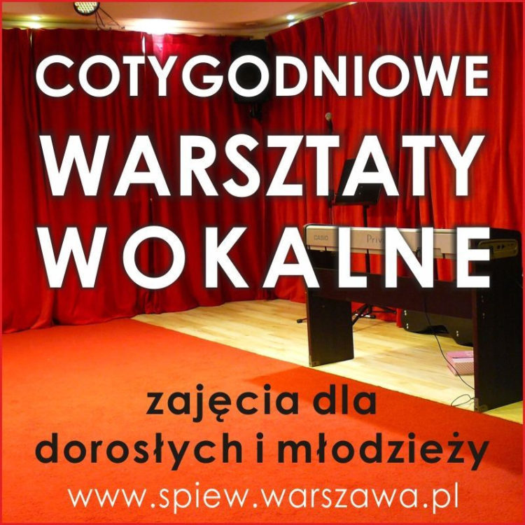 Cotygodniowe Warsztaty Wokalne dla młodzieży i dorosłych – pierwsze spotkanie bezpłatne