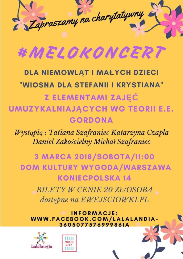 CHARYTATYWNY MELOKONCERT „WIOSNA DLA STEFANII I KRYSTIANA”