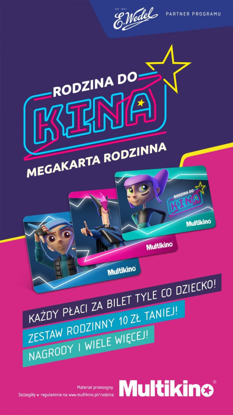 Karta Rodzina do Kina i możesz więcej! Nowość w ofercie Multikina