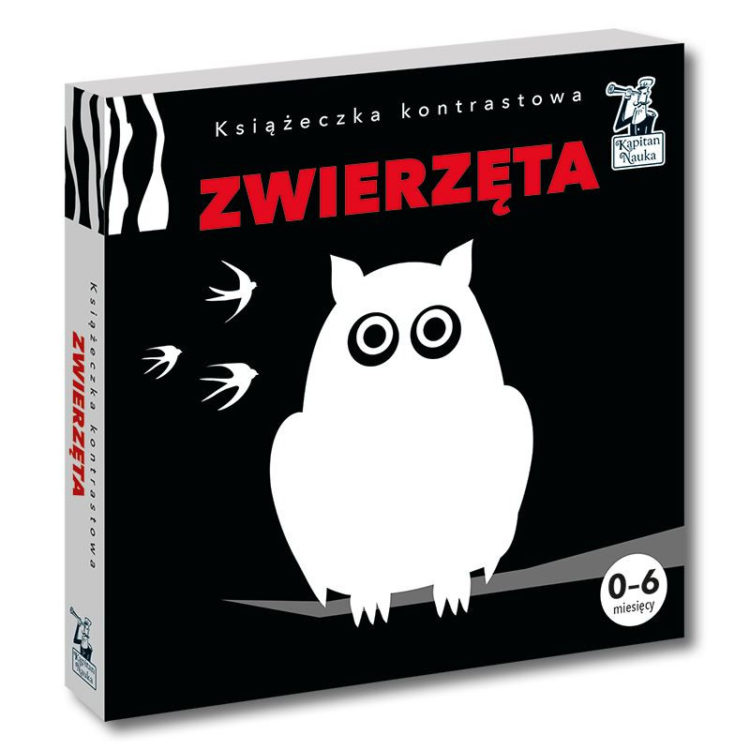 Książeczka kontrastowa „Zwierzęta” – nowość od Kapitana Nauki