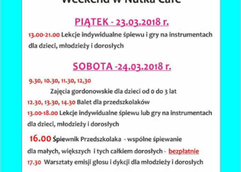 Zajęcia i atrakcje na najbliższy weekend w Nutka Café