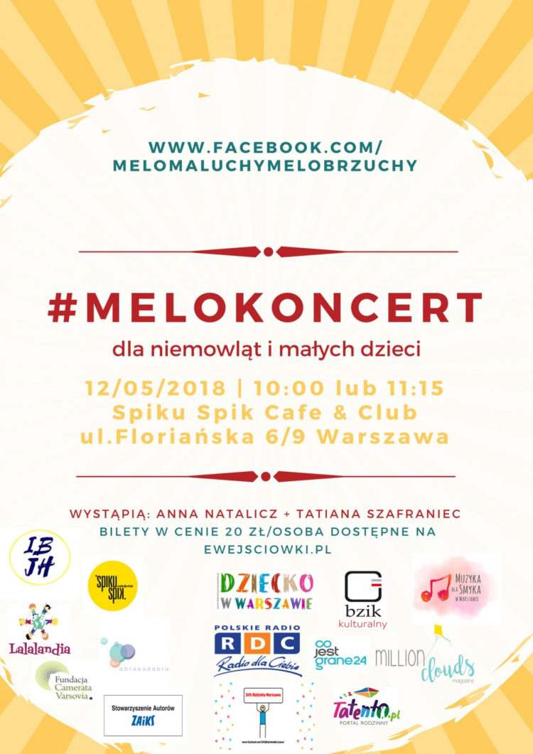 Już 12.05 #melokoncert dla niemowląt i małych dzieci