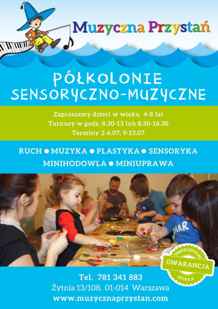 Półkolonie muzyczno-sensoryczne w Muzycznej Przystani