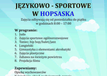 Półkolonie dla dzieci w wieku 4 – 10 lat w HOPSASKA