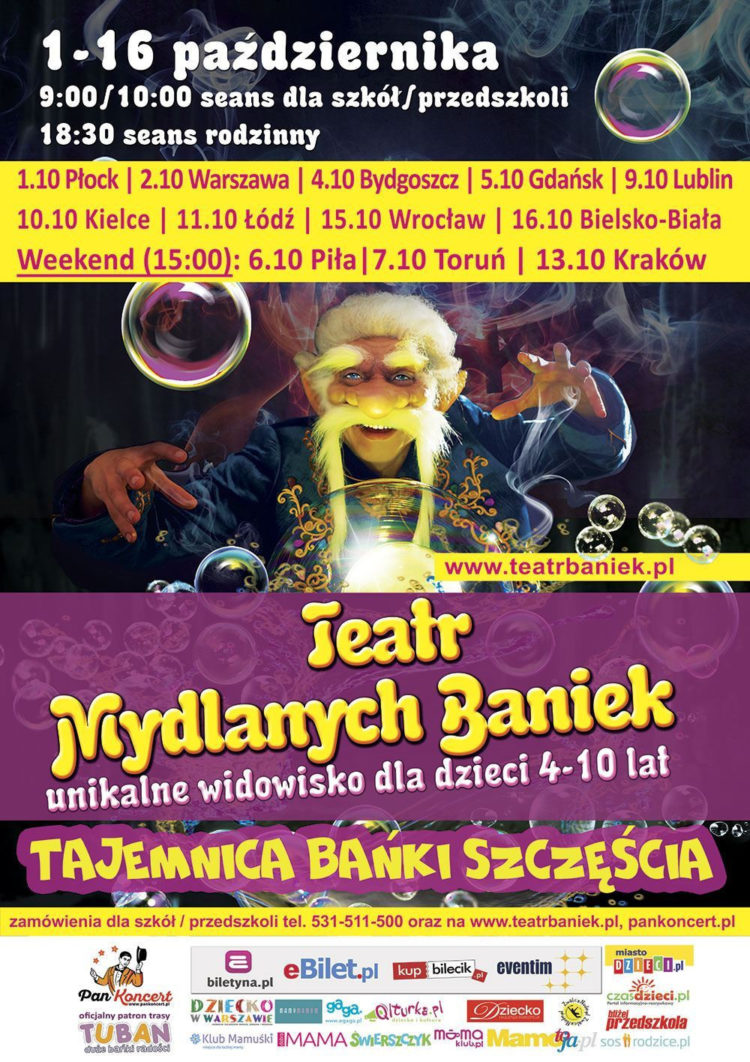 Teatr Baniek Mydlanych – widowisko „Tajemnica Bańki Szczęścia”