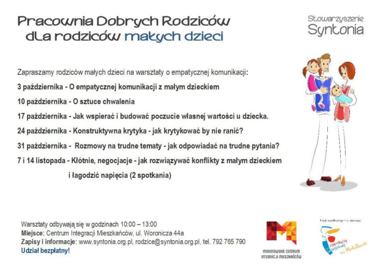 Bezpłatne warsztaty dla rodziców małych dzieci