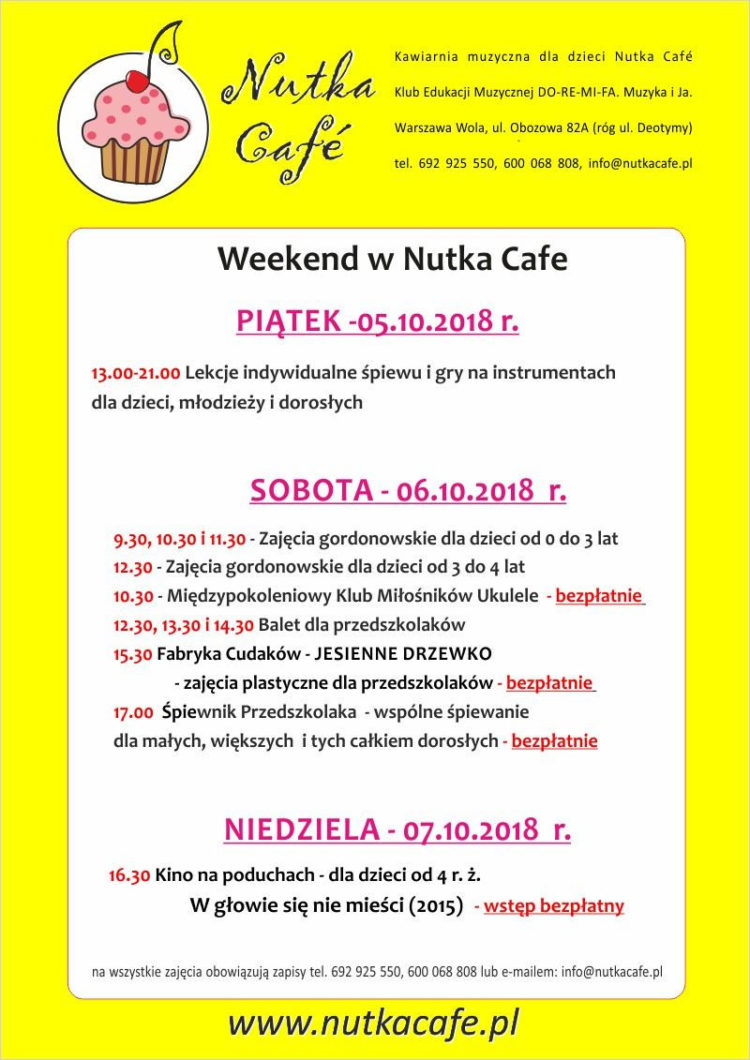 Weekend w Nutka Cafe