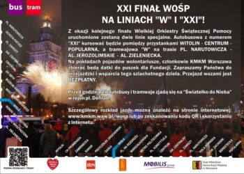 KMKM Warszawa ponownie włącza się w organizację finału Wielkiej Orkiestry Świątecznej Pomocy.