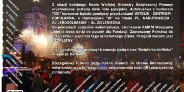KMKM Warszawa ponownie włącza się w organizację finału Wielkiej Orkiestry Świątecznej Pomocy.
