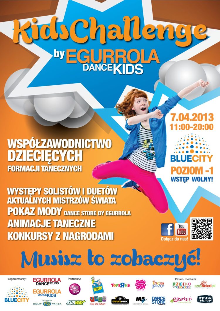 IMPREZA: Egurrola Dance Studio i C.H. Blue City zapraszają na Wielki Turniej Tańca – Kids Challenge! 07.04.2013