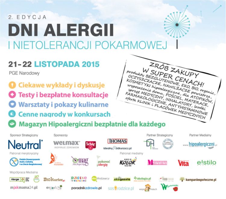 Dni Alergii i Nietolerancji Pokarmowej 21-22 listopada