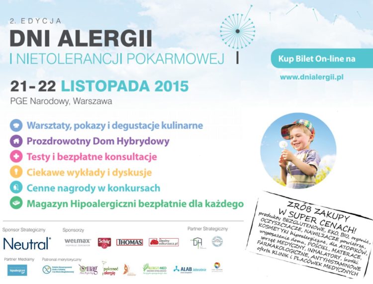 Dni Alergii i Nietolerancji Pokarmowej już 21-22 listopada!