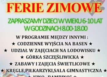 Ferie zimowe w Ursusie – Świetlica SZKOLNIAKI !