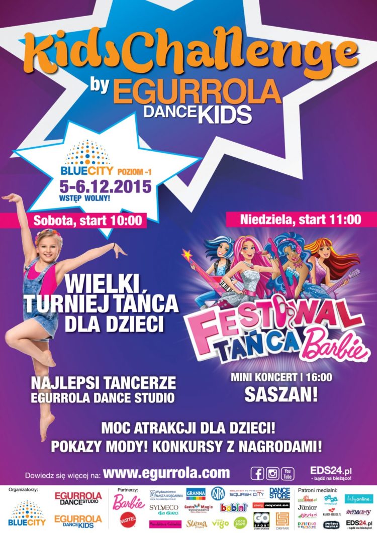 V edycja Wielkiego Turnieju Tańca – Kids Challenge zapraszają Egurrola Dance Studio i CH Blue City