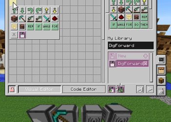ZAJĘCIA Z PROGRAMOWANIA Z MINECRAFTEM W TLE