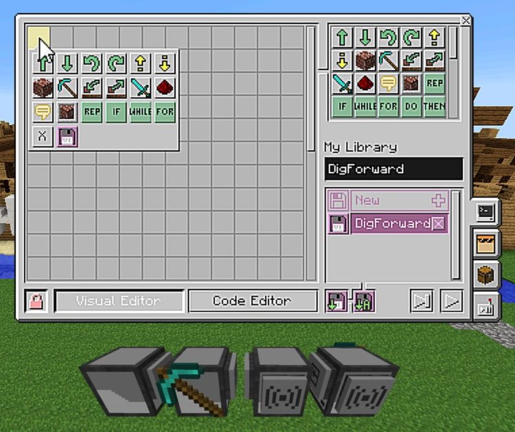 ZAJĘCIA Z PROGRAMOWANIA Z MINECRAFTEM W TLE