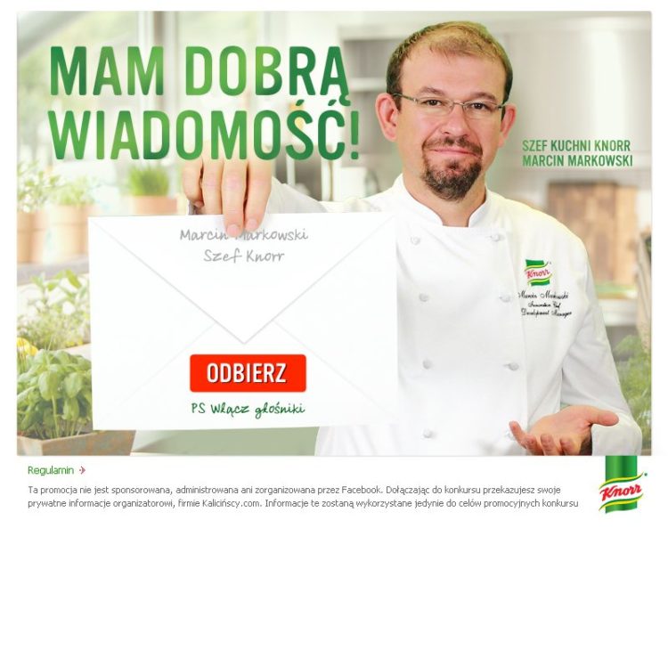 Masz wiadomość! Kulinarny konkurs Knorr