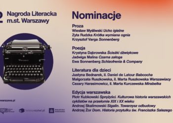 Nominowani do 12. edycji Nagrody Literackiej m. st. Warszawy na Warszawskich Targach Książki