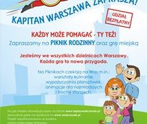 Startuje V edycja projektu Aktywna Rodzina, tym razem wspólnie POMAGAMY! Kapitan Warszawa szuka właśnie Ciebie!