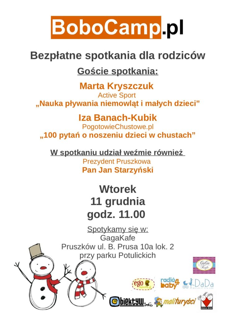 Grudniowe bezpłatne spotkania BoboCamp