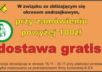 SKLEP BLISKOMALUSZKA.PL – DARMOWA DOSTAWA PRZY ZAMÓWIENIU POWYŻEJ 100 ZŁ