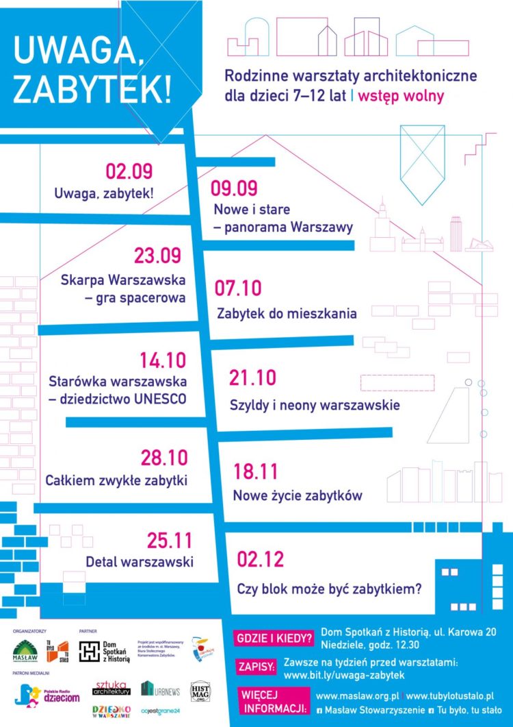Uwaga, zabytek! Ruszają bezpłatne rodzinne warsztaty architektoniczne