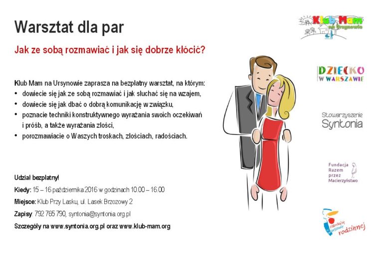 Jak ze sobą rozmawiać i jak się dobrze kłócić? Warsztat dla par