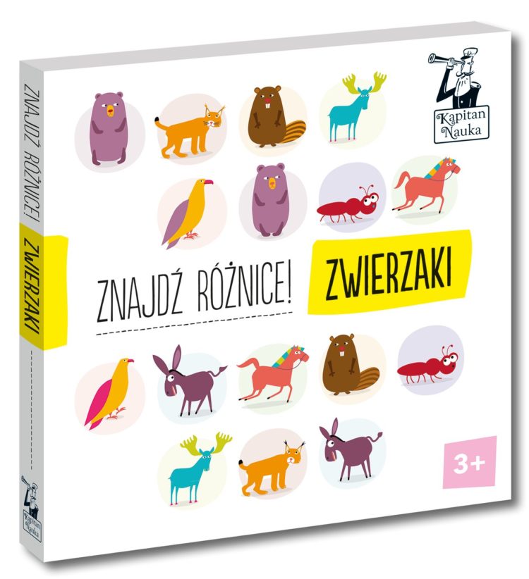 Nowość od Kapitana Nauki – książeczki „ZNAJDŹ RÓŻNICĘ! Zwierzaki”