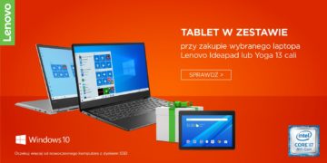 Tablet w zestawie przy zakupie wybranych laptopów Lenovo
