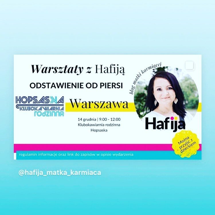 Hafija w Klubokawiarni Hopsaska – warsztaty odstawienia od piersi