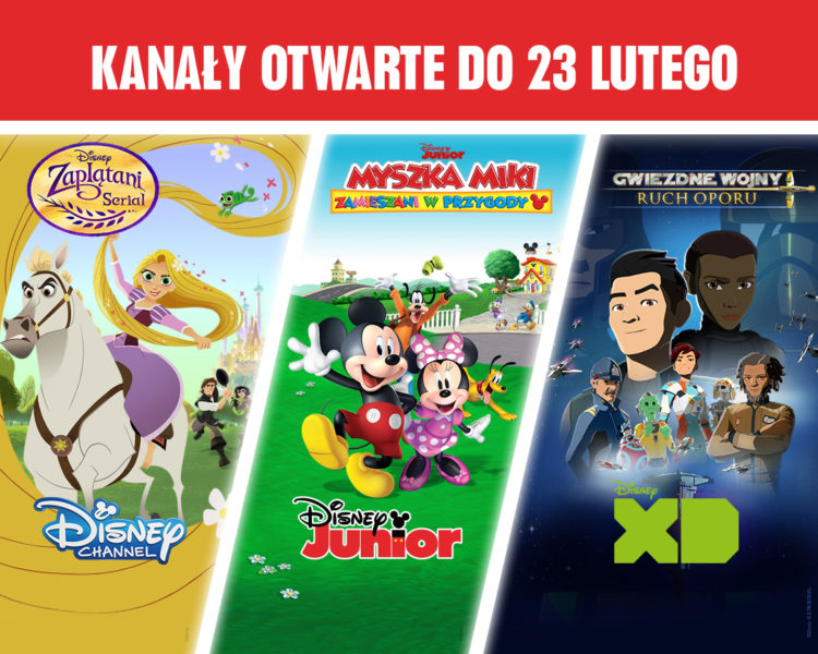 Disney na ferie w otwartym oknie w PLAY NOW