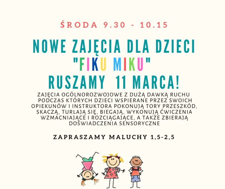 Nowe zajęcia „Fiku Miku” dla dzieci w Hopsaska