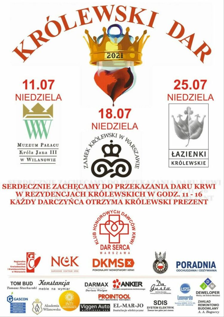 Akcja „Królewski Dar” – zostań Honorowym Dawcą Krwi