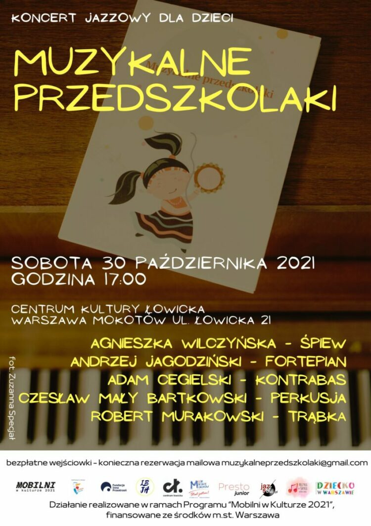 Koncert jazzowy dla dzieci „Muzykalne przedszkolaki”