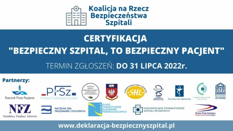 Rusza pierwsza w Polsce certyfikacja w ramach programu „Bezpieczny szpital to bezpieczny pacjent – certyfikat bezpieczeństwa i jakości”