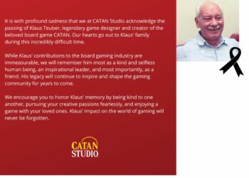 Odszedł Klaus Teuber, twórca Catana
