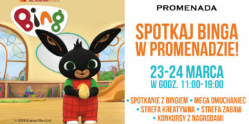Ulubieniec najmłodszych odwiedzi Promenadę! Weź udział w spotkaniu z Bingiem i zapewnij dziecku dzień pełen wrażeń